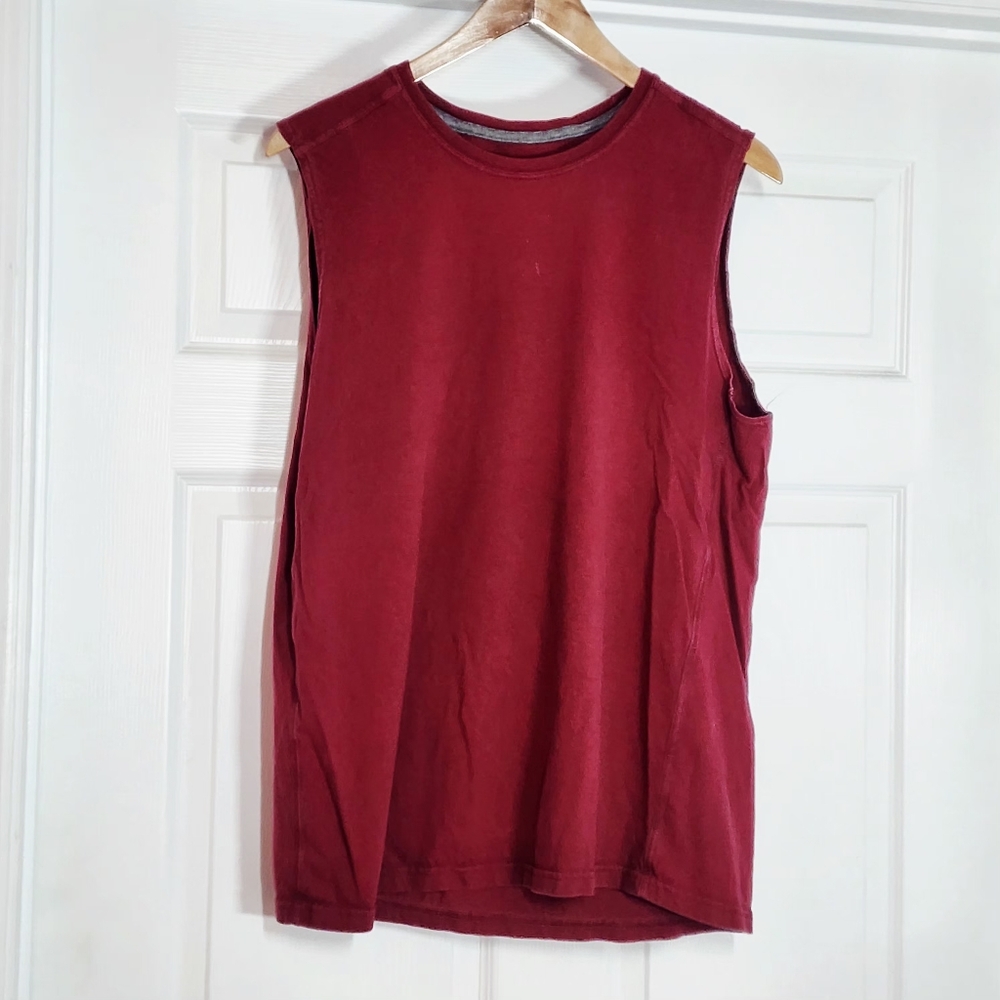 XERSION Mens Size L Sleeveless Crew Neck T-Shirt Red